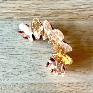 Anthropologie Half Moon Marbled Mother of Pearl Hair Claw Clip
